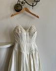 Vintage 1992 Corset Satin Strappy Wedding Gown