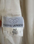 Vintage 80s Pure Silk Drop Waist Bridal Midi