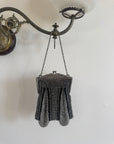 Antique 1920s Ornate Art Deco Evening Bag Noir