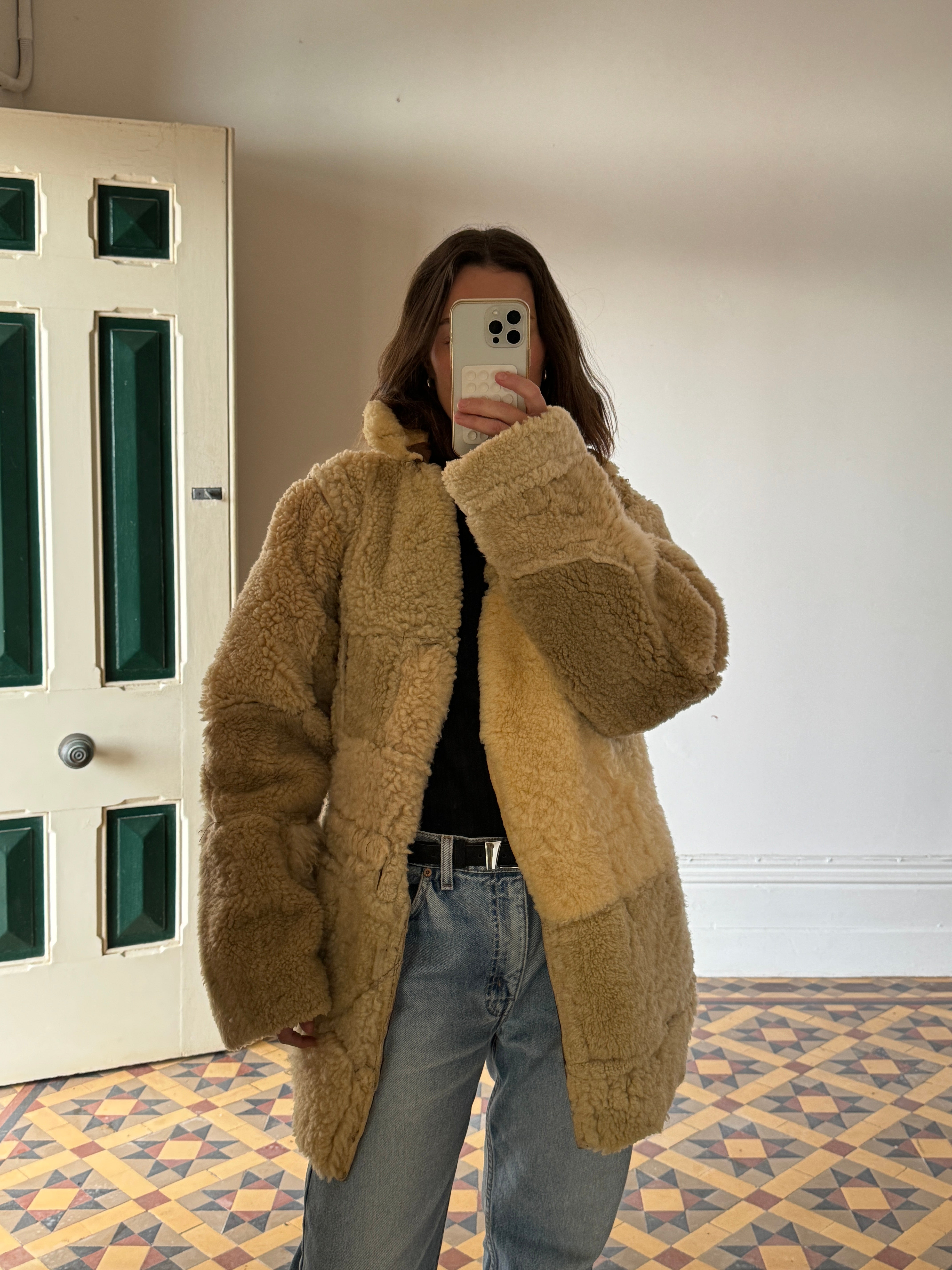 Vintage Rare Shearling Patchwork Jacket