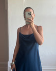 Vintage 90s Australian Made Navy Spaghetti Strap Dress