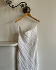 Vintage 90s Crinkle Bias Cut Wedding Dress