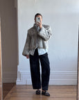 Vintage Grey Marle Fur Cropped Coat
