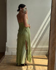 Vintage 90s Olive Strapless Fairy Dress