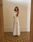 Vintage 90s Satin Bow Bridal Gown