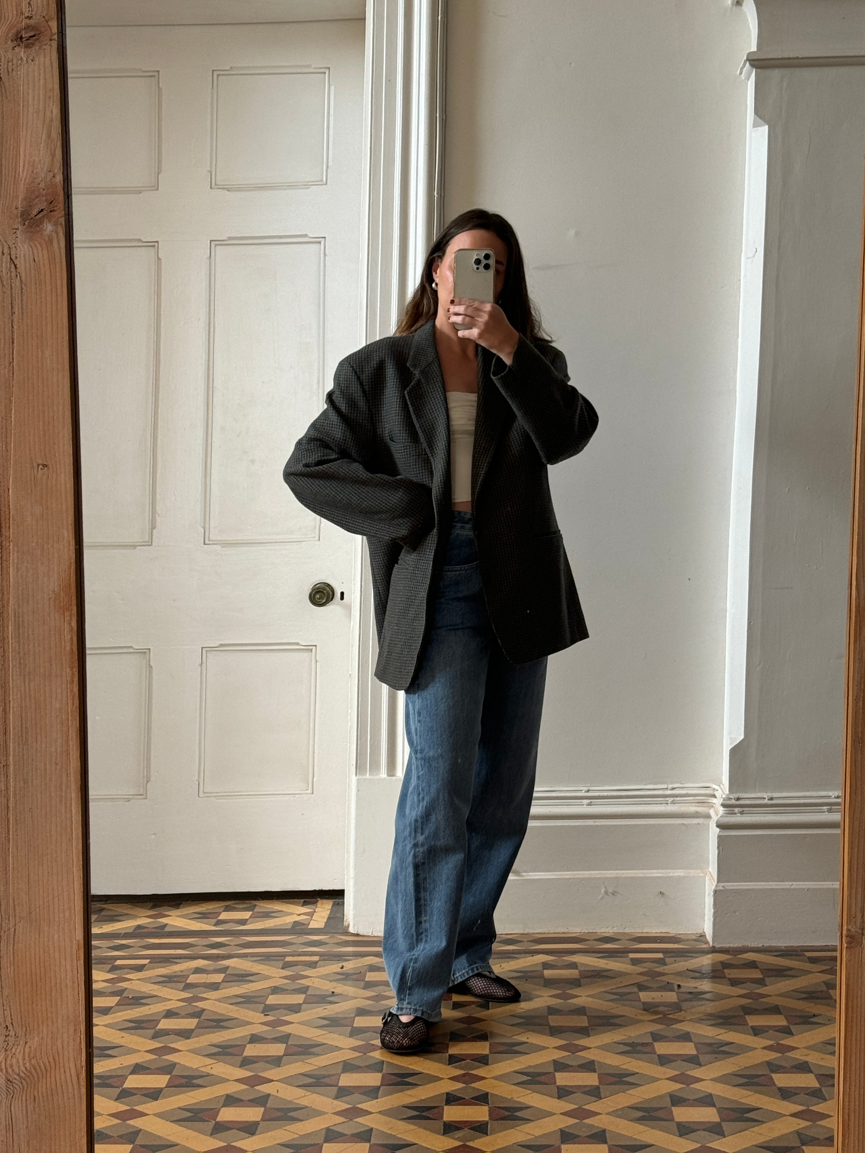 Vintage New Zealand Made Wool Blazer Navy