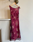 Vintage 90s Plum Floral Sundress