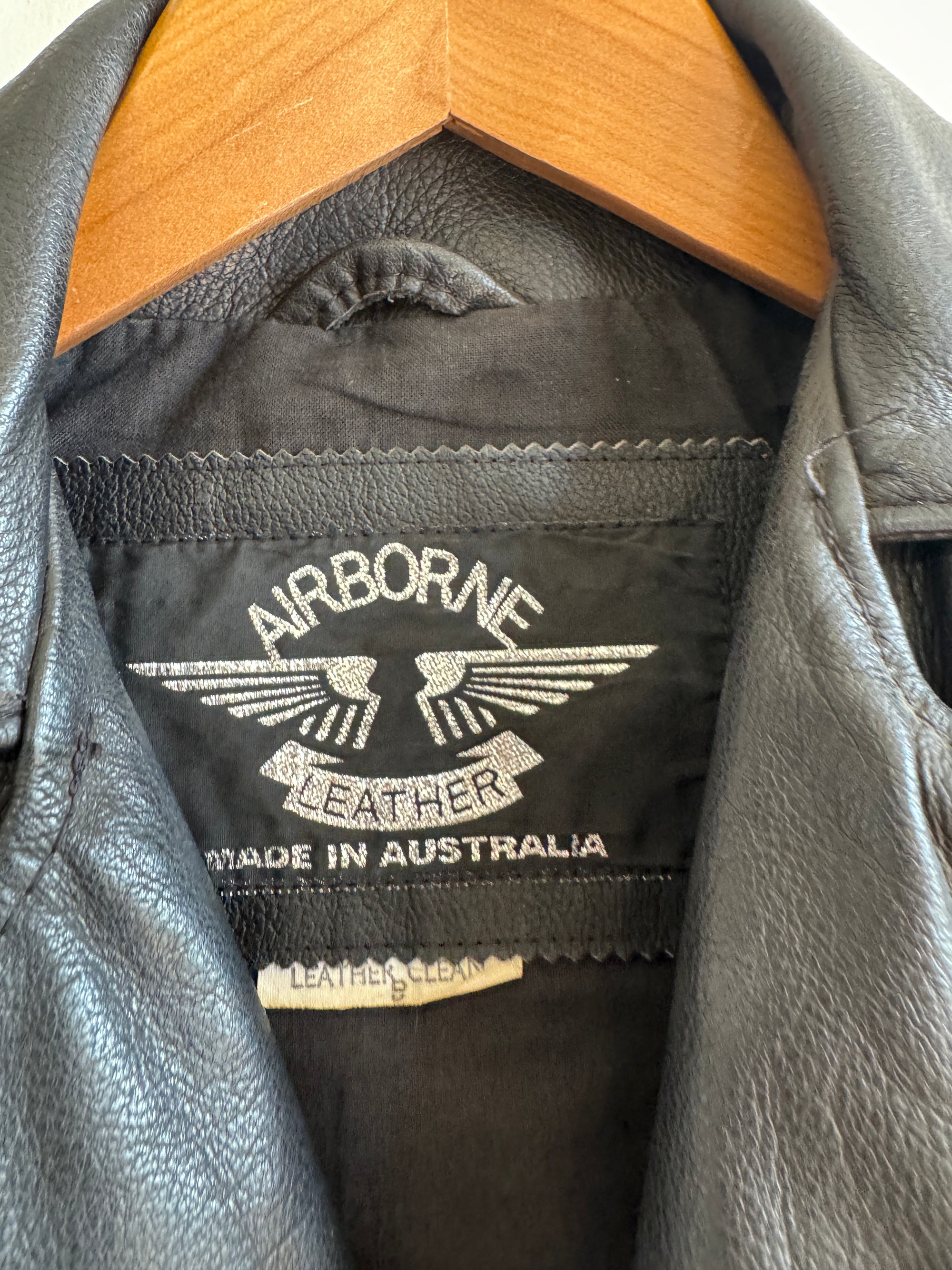Vintage 90s Australian Made Leather Biker Jacket