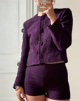 Vintage 90s Eggplant Pure Wool Tailored Two Piece