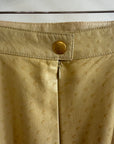 Vintage 90s Escada Butter Ostrich Leather Pencil Skirt
