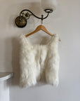 Vintage 80s Polar Faux Fur Tank Top