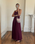Vintage 90s Australian Made Plum Strappy Dress