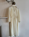 Vintage 70s Drapey Poolside Dress Creme