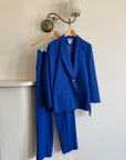 Vintage 90s Estate Cobalt Tailored Suit With Original Tags