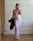 Vintage 30s Blush Pink Negligee Slip Dress