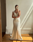 Vintage Y2K Fishtail Lace Wedding Gown