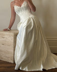 Vintage 1992 Corset Satin Strappy Wedding Gown