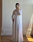 Vintage 60s Jersey and Lace Cape Wedding Dress