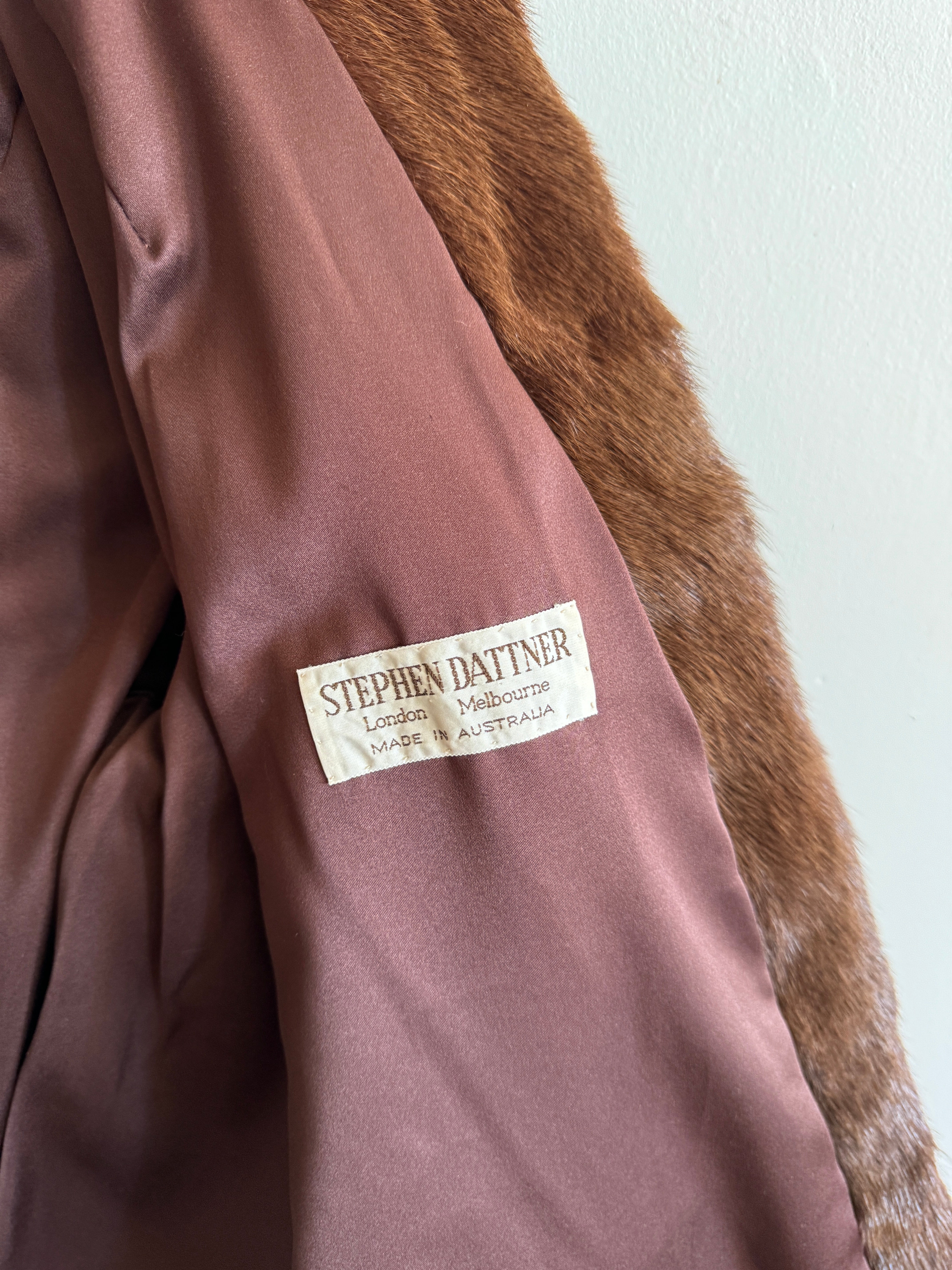 Vintage Faux Fur Jacket Chestnut Brown