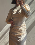 Vintage 60s Pure Silk Poet Wedding Dress