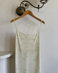 Vintage 90s Beaded Asymmetrical Mesh Slip Dress