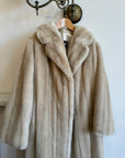 Vintage Champagne Faux Fur Coat