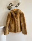 Vintage Australian Made Caramel Faux Fur coat