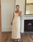 Vintage 90s Satin Slip Ribbon Crossover Bow Bridal Midi