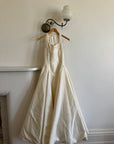 Vintage 90s Pure Silk Halter Princess Wedding Dress