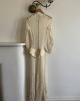 Vintage 20s Sheer Lace Bias Cut Wedding Gown