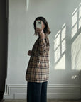 Vintage Boss Caramel Plaid Tailored Blazer