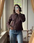 Vintage 90s Cotton Utility Shirt Chocolate