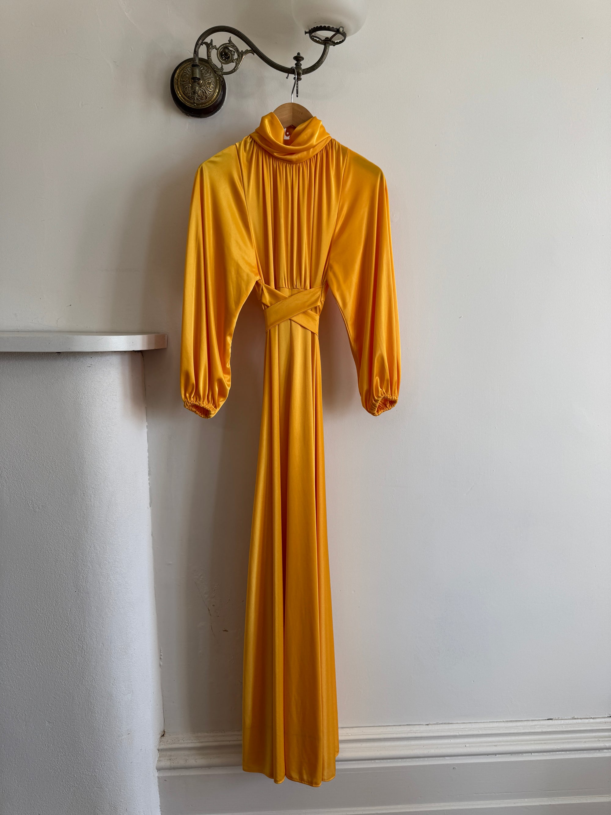 Vintage 70s Marigold Swing Maxi Dress