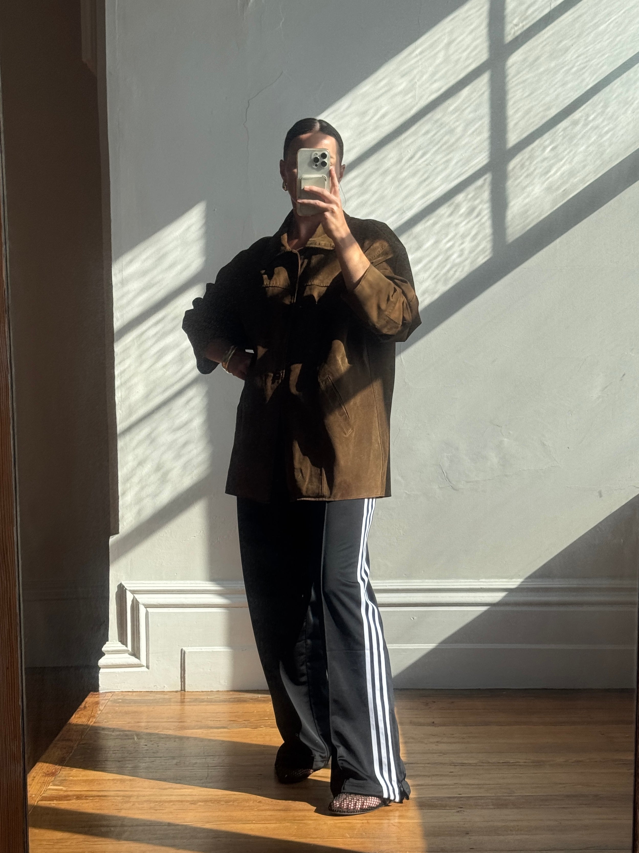 Vintage 90s Cognac Suede Barn Jacket