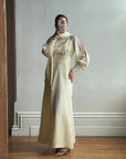 Vintage 60s Boat Neck Pussybow Wedding Dress