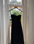 Vintage 90s Black Sleeveless Column Maxi Dress