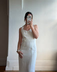 Vintage 90s Australian Made Bow Crepe Pencil Dress