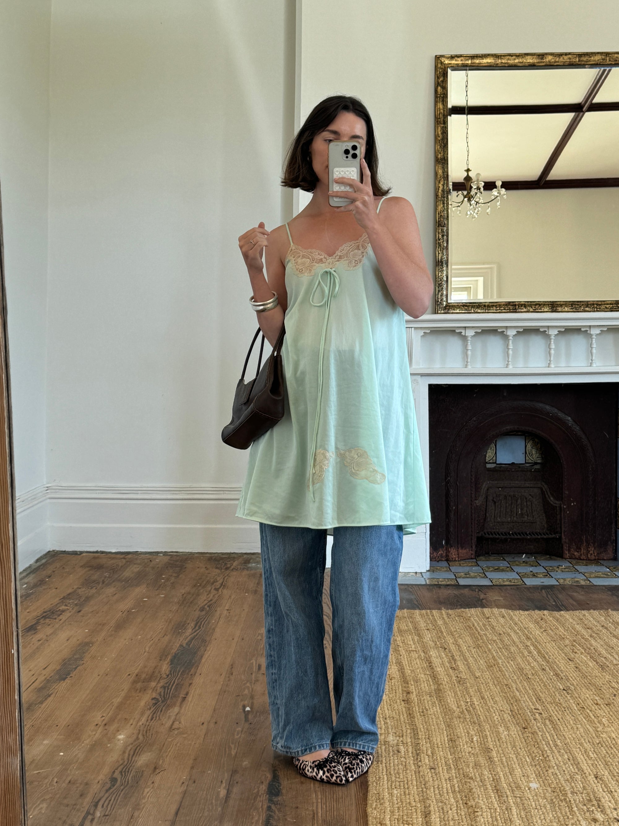 Vintage 50s Mint Negligee A-Line Mini Slip