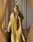 Vintage 70s Faux Shearling Butter Caramel Coat