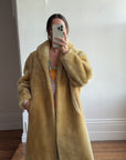 Vintage 70s Faux Shearling Butter Caramel Coat