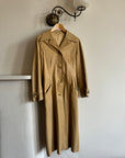 Vintage 70s Caramel Leather Trench Coat