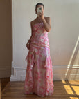 Vintage Y2K Fairy Floss Embellished Ruffle Gown