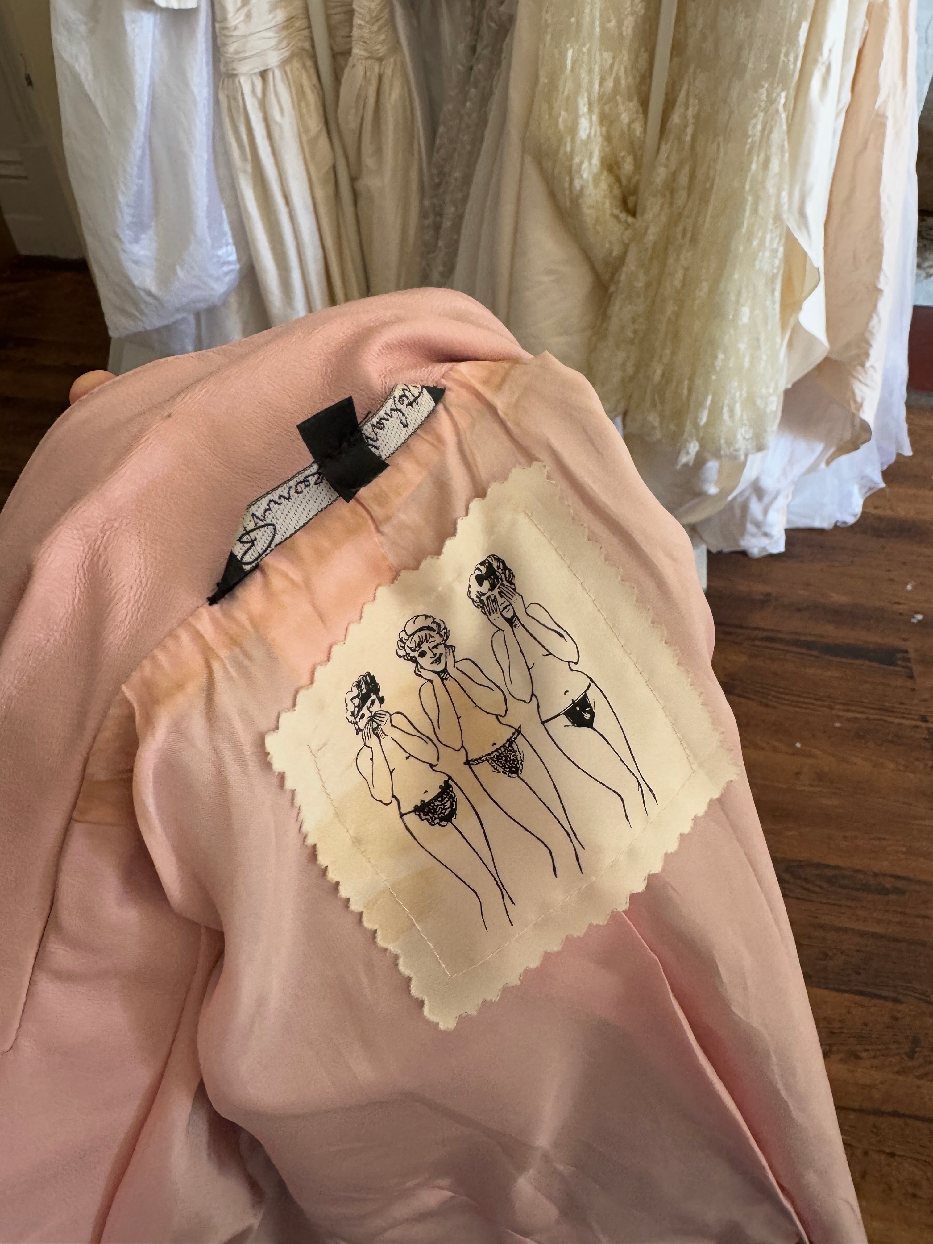 Vintage 90s Mini Trench Leather Jacket Baby Pink