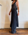 Vintage 90s Victorias Secret Sheer Lace Bow Maxi