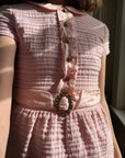 Vintage 60s Pure Wool Micro Mini Dress Baby Pink
