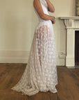 Vintage Lace Bridal Skirt with Train