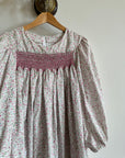 Vintage Shirred Smock Dress Petite Floral
