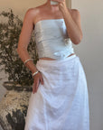 Vintage 90s Organza Prom Skirt Ivory