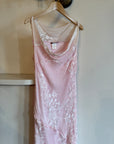 Vintage Y2K Silk Cowl Neck Midi Soft Pink