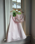 Vintage 90s Baby Pink Satin Pleated Bustier and Skirt Set